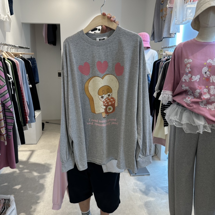 EVE東大門代購女裝新款人氣職業推薦時尚休閑熱賣長袖T恤EVE長袖T恤圖色4