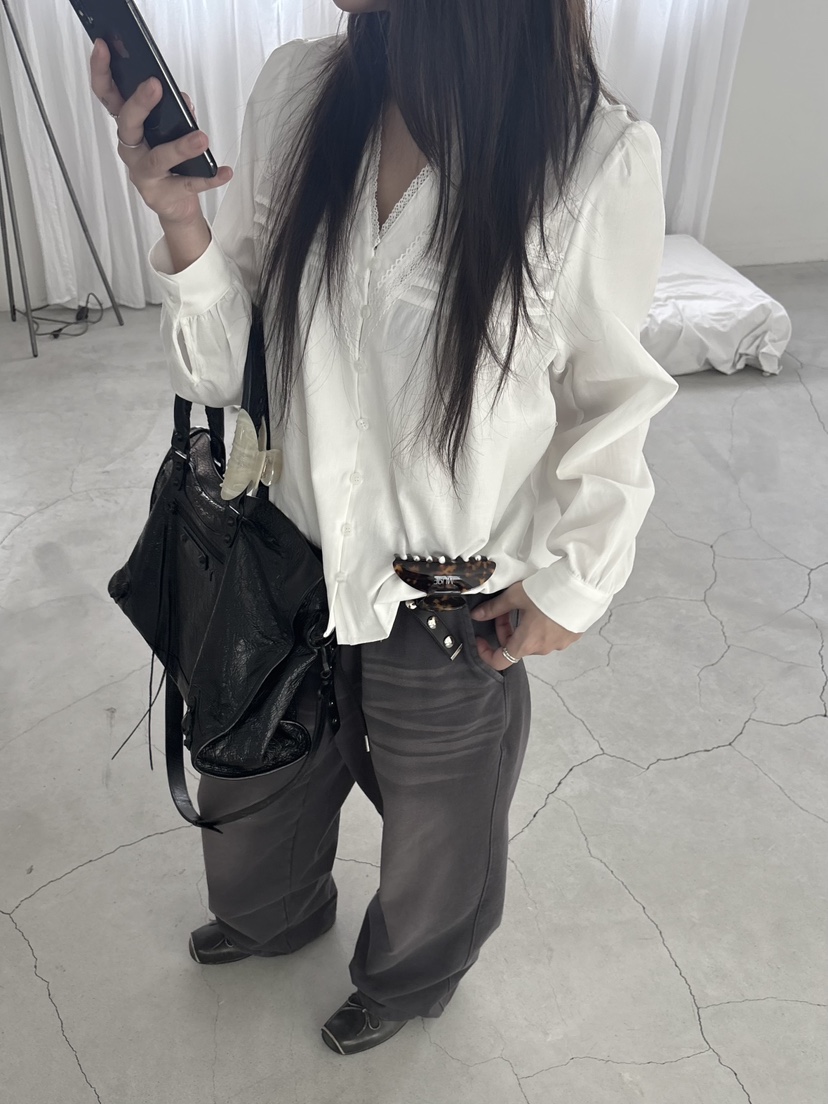 MUGE東大門實拍女士新款時尚職業人氣休閑推薦襯衫蕾絲衫MUGE襯衫/蕾絲衫