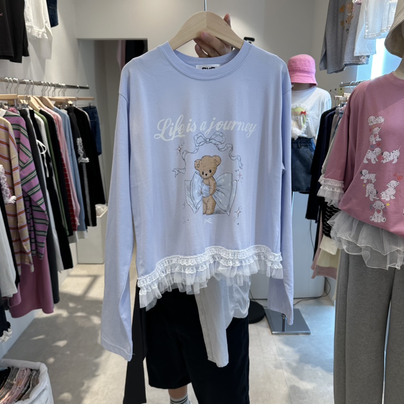 EVE東大門實拍女士新款時尚推薦真品人氣休閑熱賣長袖T恤EVE長袖T恤圖色2