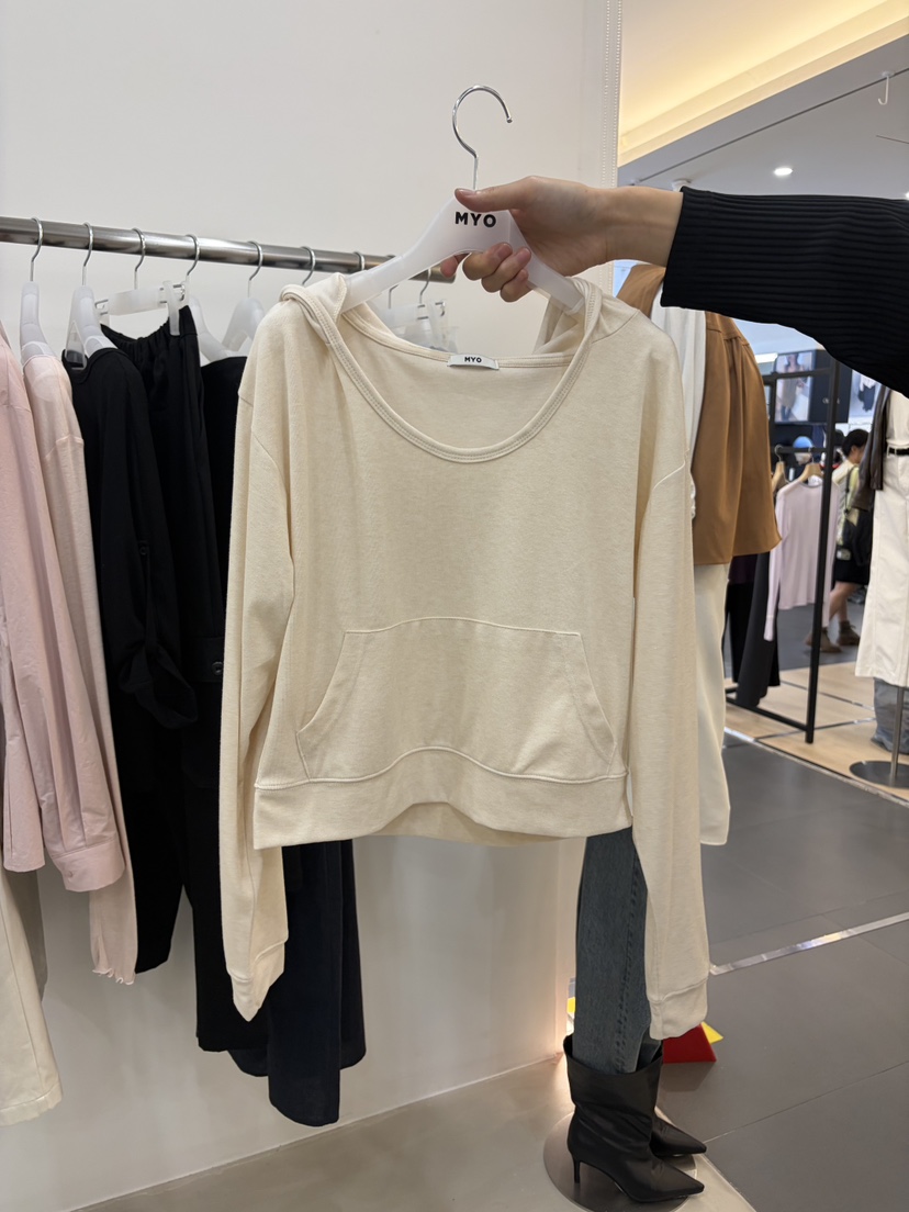 MYO韓國代購女士新品人氣職業時尚熱賣真品衛衣連帽衫短款MYO衛衣圖色1