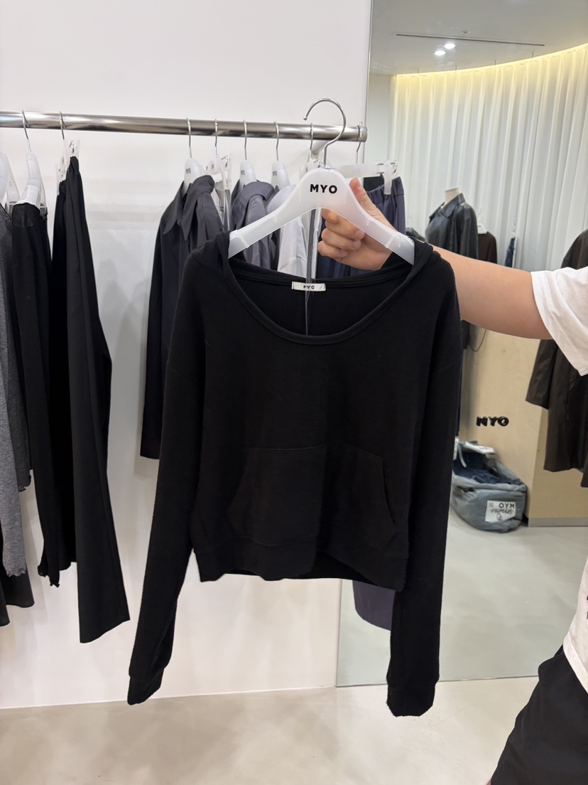 MYO韓國代購女士新品人氣職業時尚熱賣真品衛衣連帽衫短款MYO衛衣圖色3