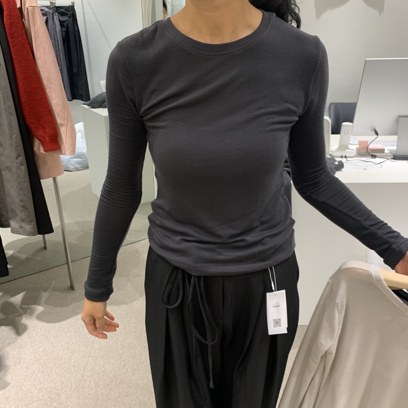 MADELEINE東大門直郵女士新款推薦職業時尚人氣休閑長袖T恤MADELEINE長袖T恤圖色3墨