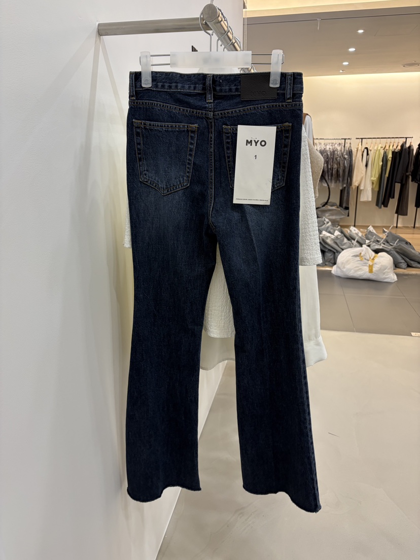 MYO韓國直郵女士新品推薦熱賣時尚休閑人氣真品牛仔褲喇叭褲MYO牛仔褲