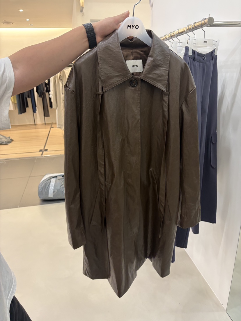 MYO韓國直郵女士新品休閑人氣推薦時尚真品熱賣皮衣MYO皮衣圖色1棕色