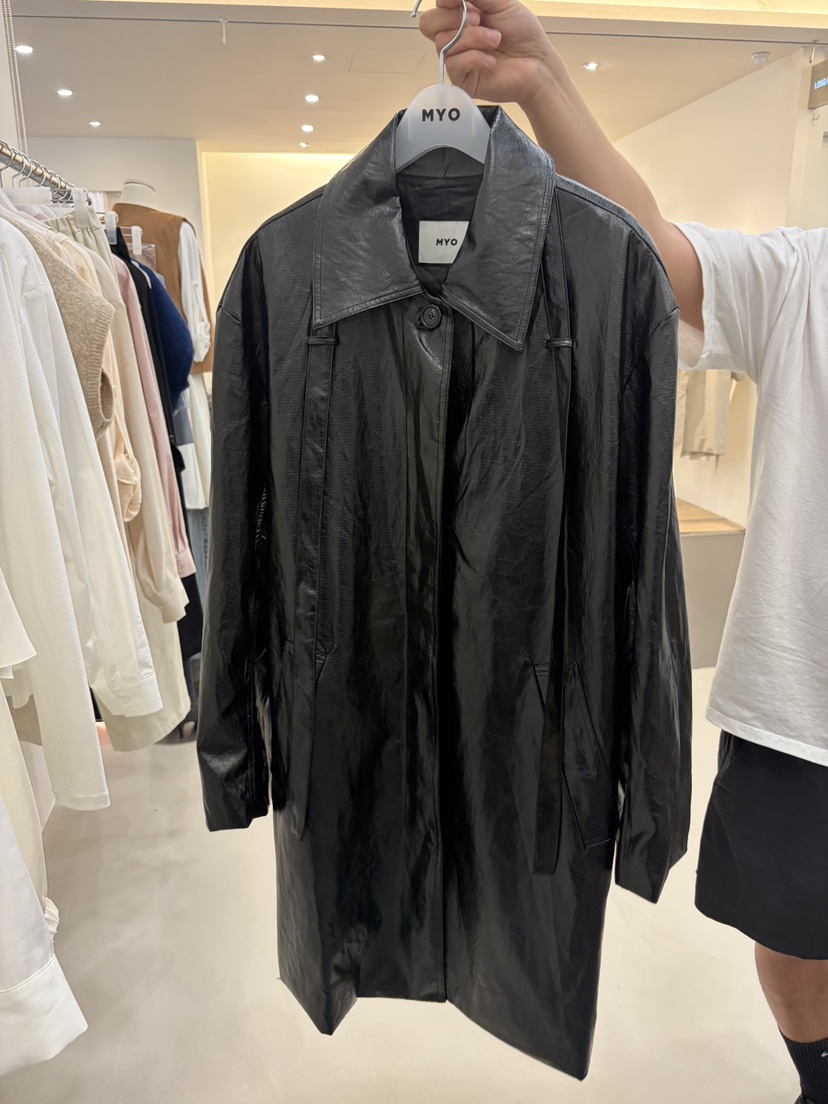 MYO韓國直郵女士新品休閑人氣推薦時尚真品熱賣皮衣MYO皮衣圖色2黑色