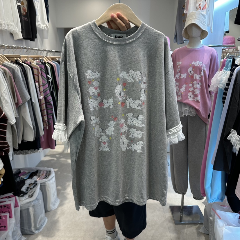 EVE韓國代購女裝新品熱賣時尚人氣休閑推薦真品T恤可愛的EVET恤圖色4