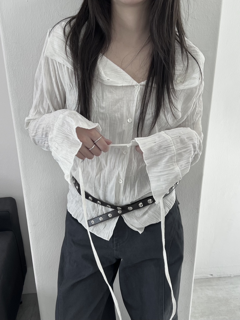 MUGE韓國直郵女裝新品人氣休閑時尚真品熱賣推薦襯衫蕾絲衫MUGE襯衫/蕾絲衫