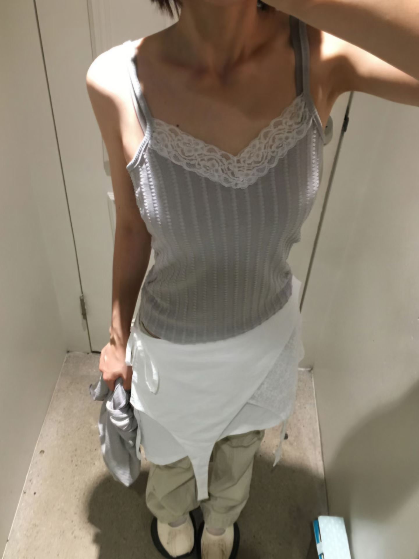 LANEWOOD東大門實拍女裝新款真品推薦休閑時尚吊帶背心提花LANEWOOD吊帶/背心