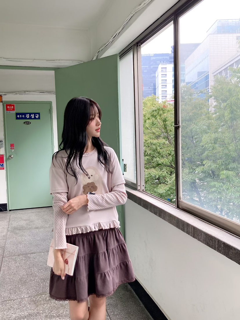 BE&amp;BE東大門實拍女裝新品推薦時尚熱賣人氣T恤假兩件BE&amp;BET恤