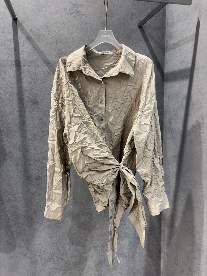 LIMERENCE東大門代購女裝新款休閑熱賣真品襯衫蕾絲衫長款LIMERENCE襯衫/蕾絲衫圖色2