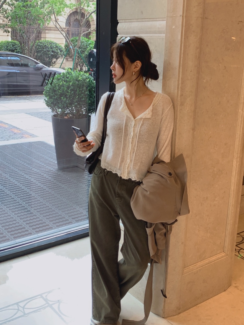 LA CREME韓國代購女裝新款時尚真品休閑熱賣推薦針織衫羊駝LA CREME針織衫
