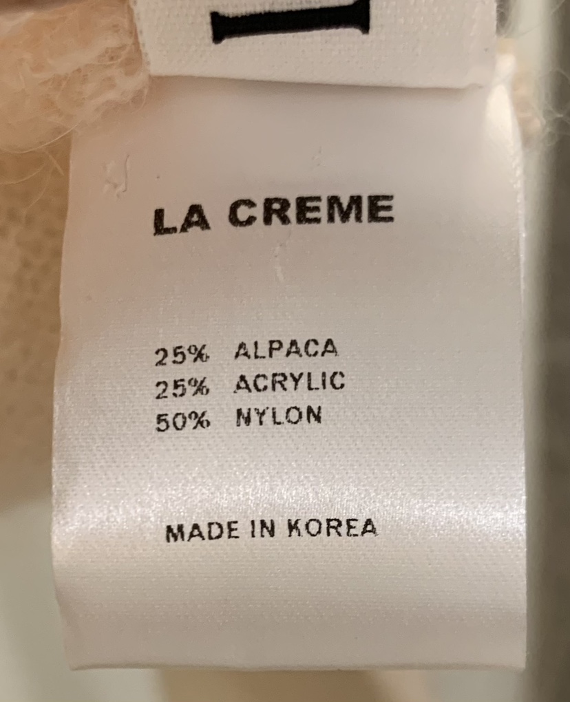 LA CREME韓國代購女裝新款時尚真品休閑熱賣推薦針織衫羊駝LA CREME針織衫