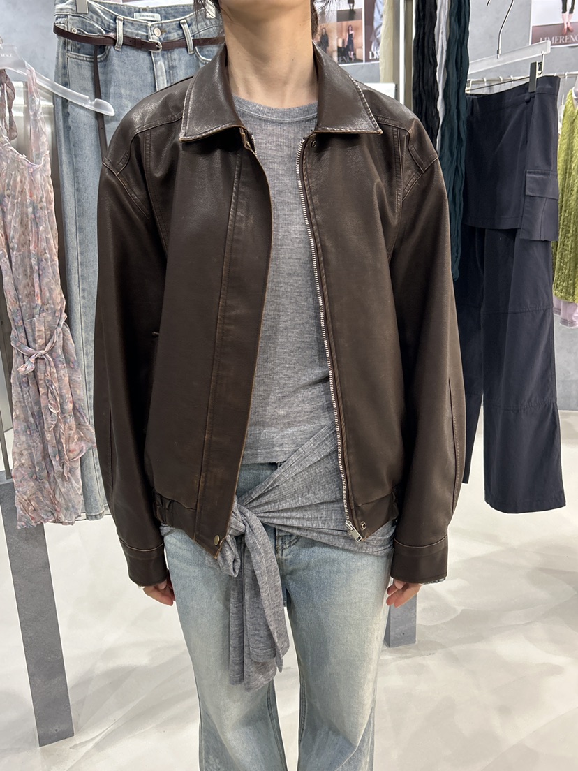 LIMERENCE東大門代購女士新品時尚真品熱賣休閑推薦皮衣皮革LIMERENCE皮衣圖色1