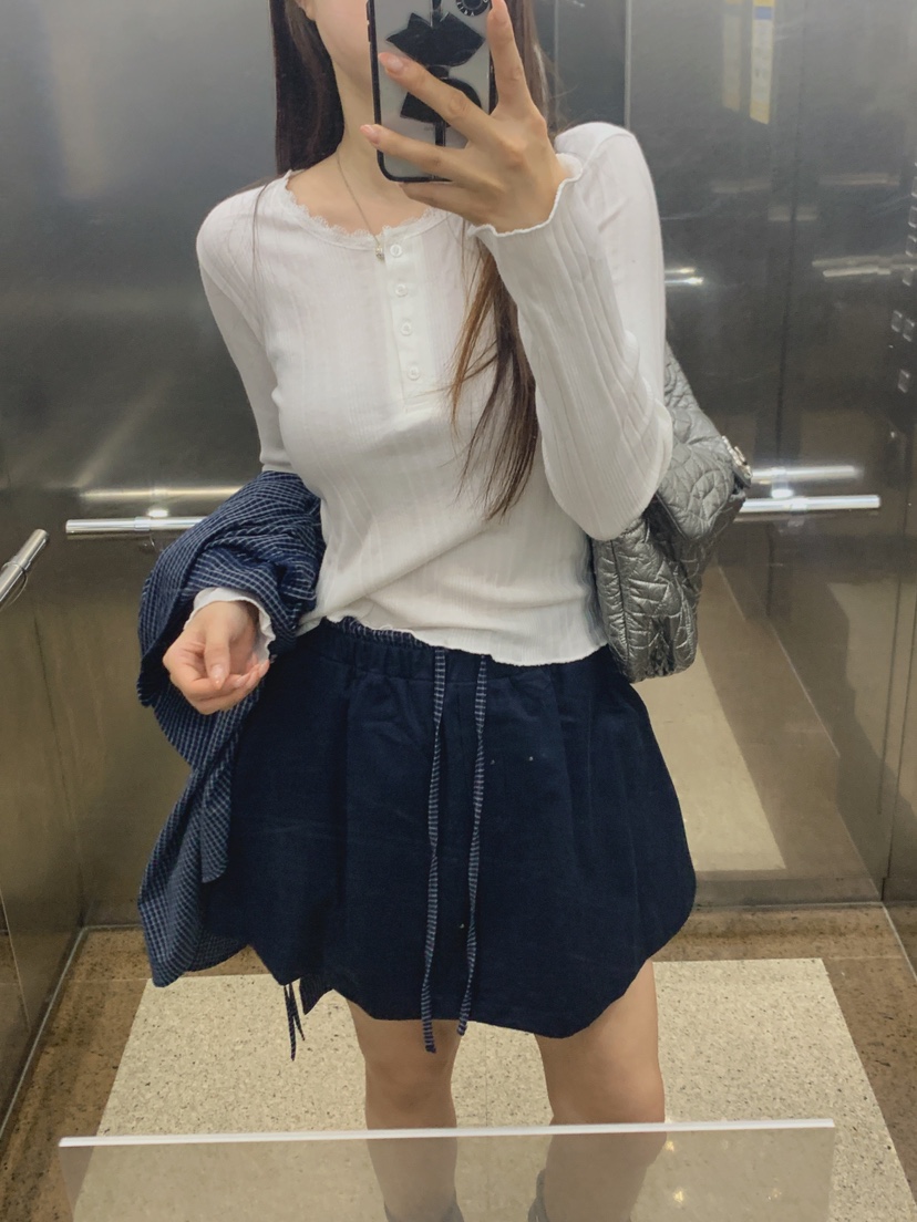 LA CREME東大門直郵女士新品推薦熱賣真品休閑時尚短裙格紋LA CREME短裙