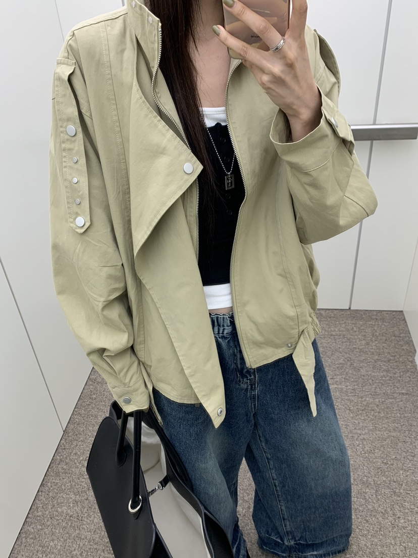 RIVER RAIN韓國代購女士新品推薦人氣時尚熱賣休閑夾克高領RIVER RAIN夾克