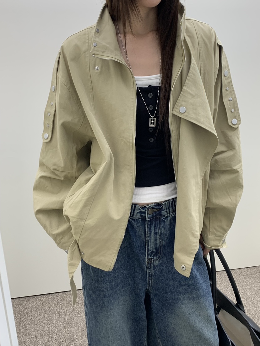 RIVER RAIN韓國代購女士新品推薦人氣時尚熱賣休閑夾克高領RIVER RAIN夾克
