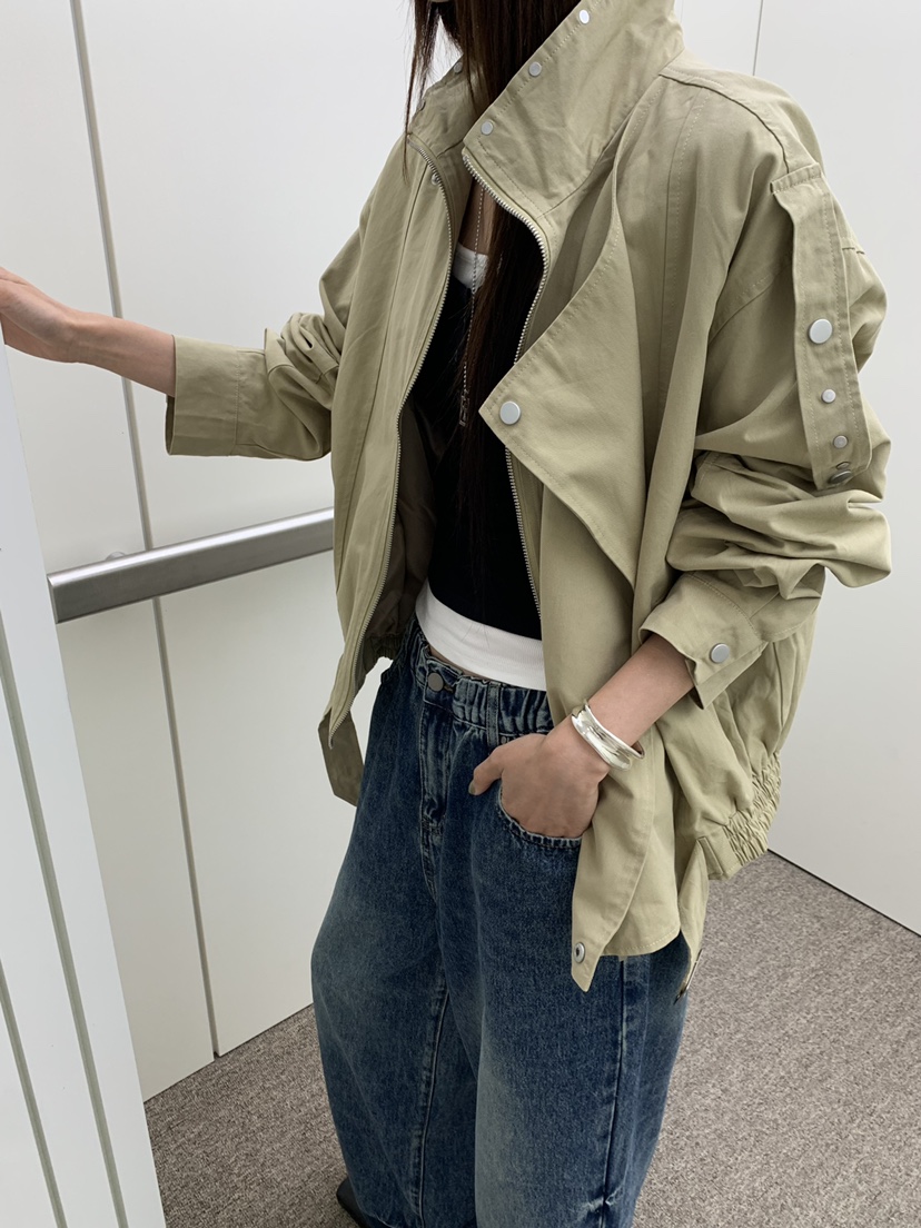 RIVER RAIN韓國代購女士新品推薦人氣時尚熱賣休閑夾克高領RIVER RAIN夾克