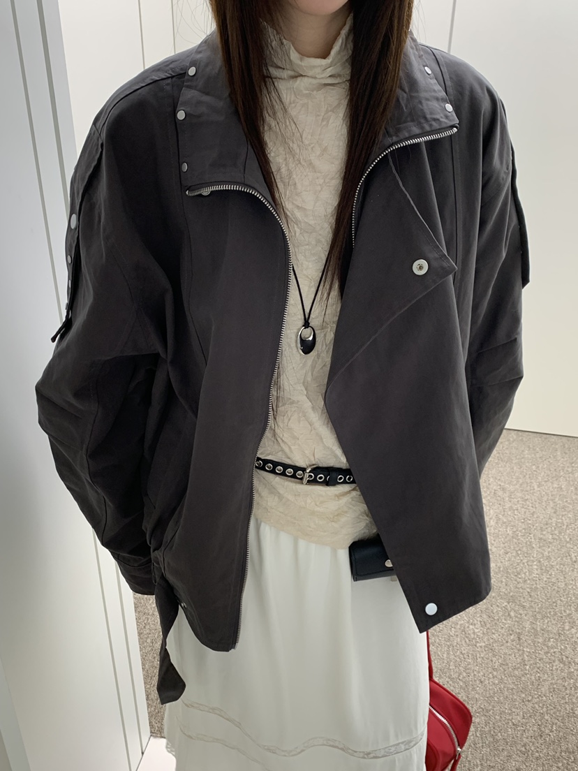 RIVER RAIN韓國代購女士新品推薦人氣時尚熱賣休閑夾克高領RIVER RAIN夾克