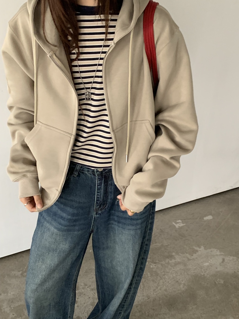 RIVER RAIN韓國直郵女裝新款人氣推薦真品衛衣拉鏈連帽衫RIVER RAIN衛衣