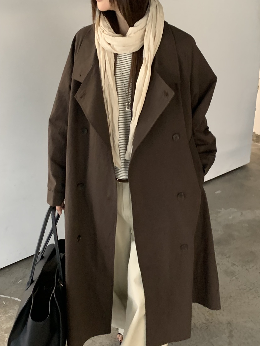 RIVER RAIN東大門實拍女裝新品人氣時尚推薦真品長款風衣RIVER RAIN長款風衣