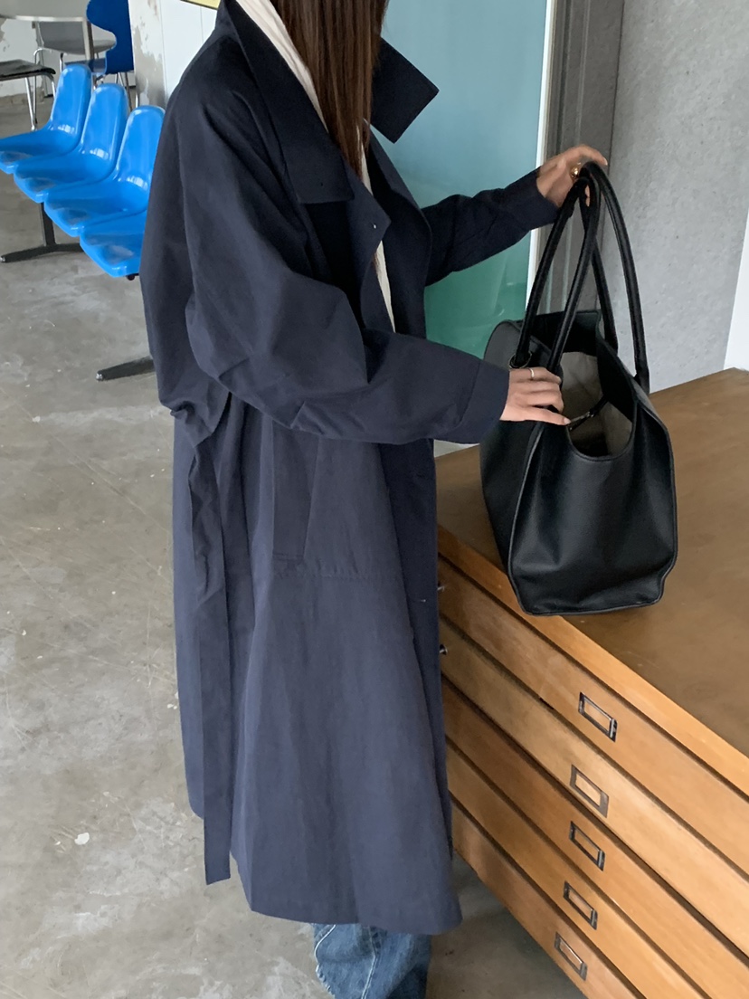 RIVER RAIN東大門實拍女裝新品人氣時尚推薦真品長款風衣RIVER RAIN長款風衣