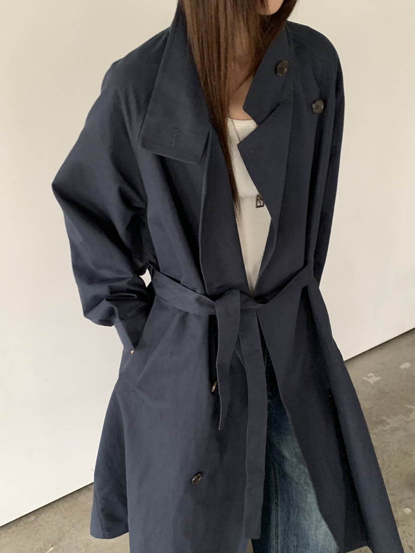 RIVER RAIN東大門實拍女裝新品人氣時尚推薦真品長款風衣RIVER RAIN長款風衣