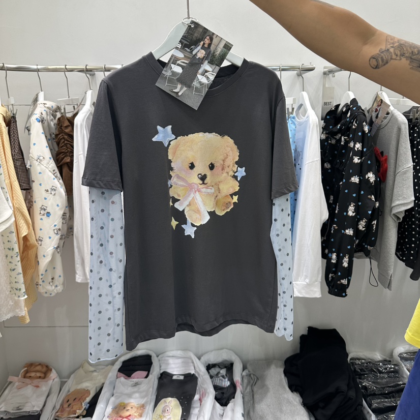 VINTAGE 888韓國直郵女士新品時尚真品人氣推薦熱賣長袖T恤VINTAGE 888長袖T恤圖色1