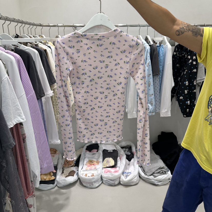 VINTAGE 888韓國代購女裝新品真品人氣熱賣推薦休閑長袖T恤VINTAGE 888長袖T恤
