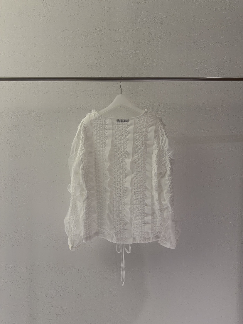 RIVER RAIN韓國代購女士新品人氣真品熱賣襯衫蕾絲衫褶邊RIVER RAIN襯衫/蕾絲衫