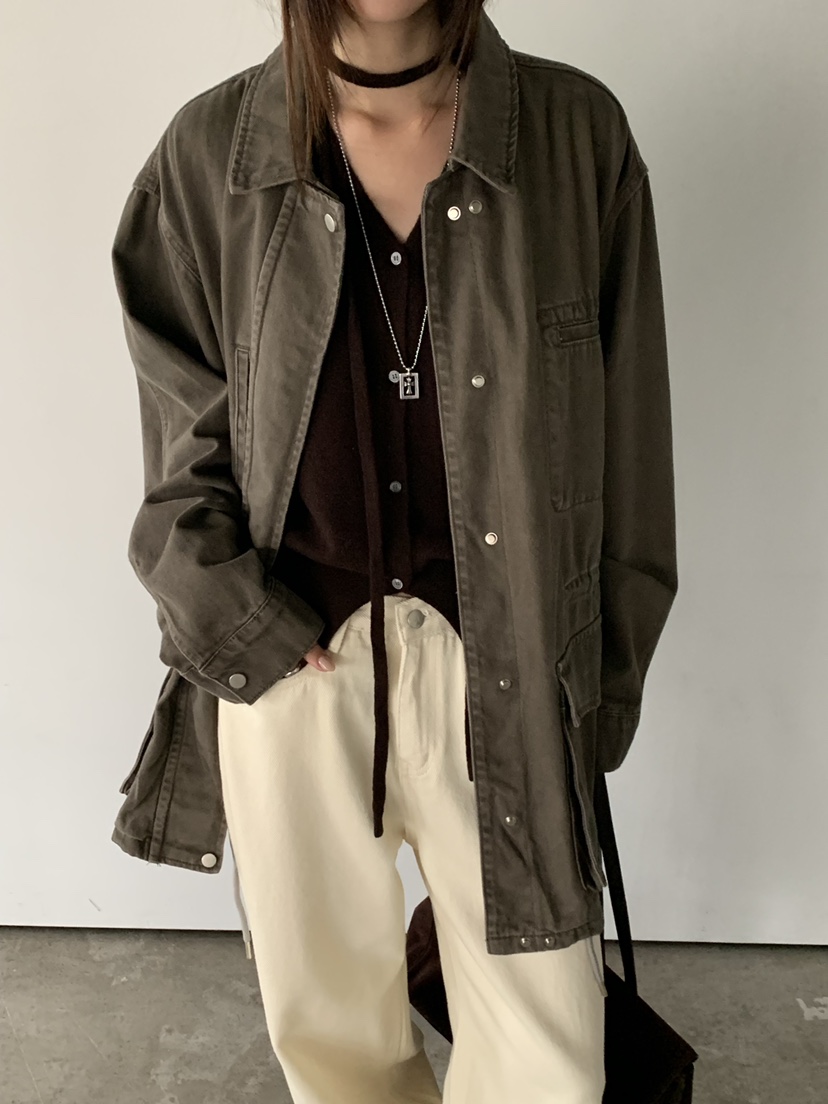 RIVER RAIN東大門直郵女士新品時尚推薦真品休閑夾克復古RIVER RAIN夾克