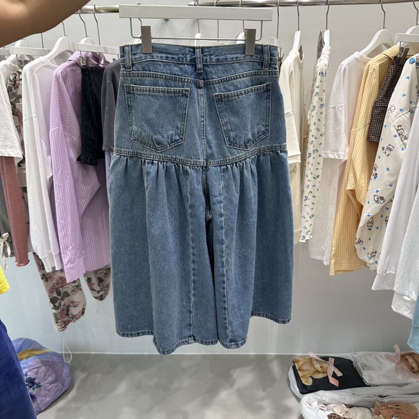 VINTAGE 888韓國直郵女士新款熱賣真品推薦休閑短褲褶邊VINTAGE 888短褲