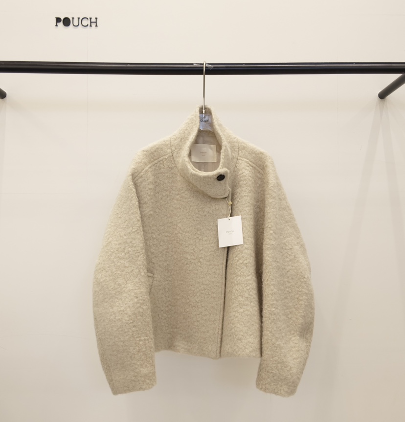 POUCH韓國直郵女裝新款人氣真品推薦時尚休閑短款大衣泡泡袖POUCH短款大衣圖色2