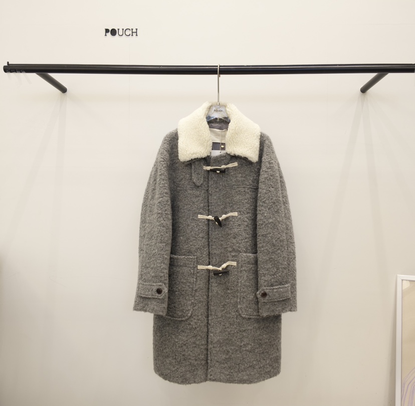 POUCH東大門代購女裝新款時尚推薦休閑人氣熱賣中長款大衣POUCH中長款大衣圖色4
