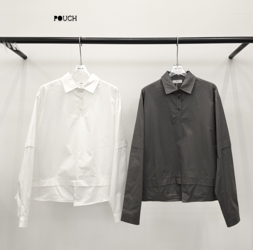 POUCH東大門實拍女裝新品熱賣時尚休閑推薦真品襯衫蕾絲衫POUCH襯衫/蕾絲衫