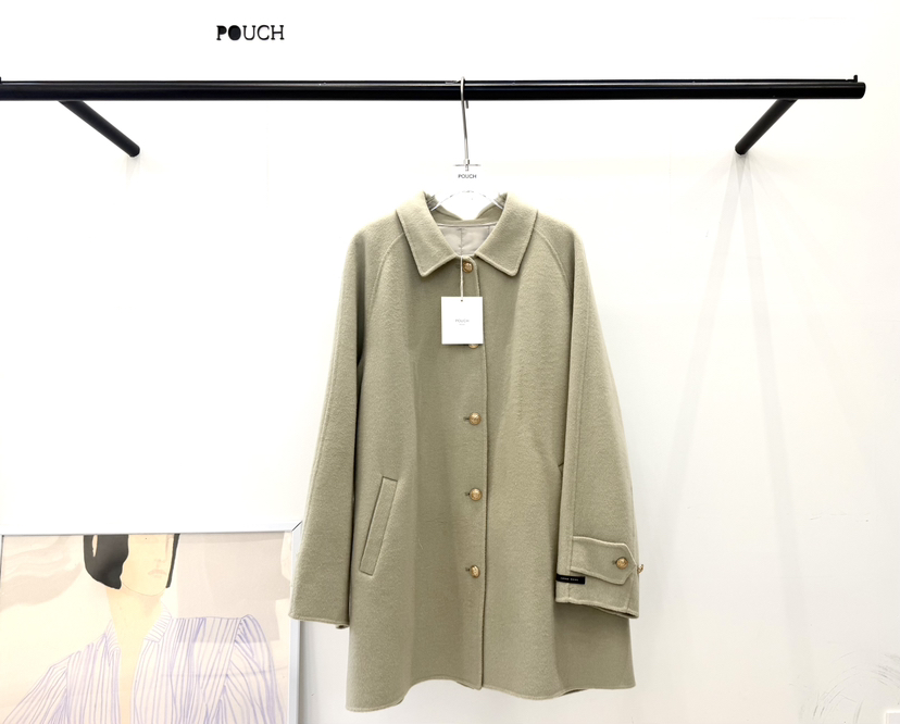 POUCH韓國直郵女士新品推薦人氣時尚休閑熱賣真品中長款大衣POUCH中長款大衣圖色3