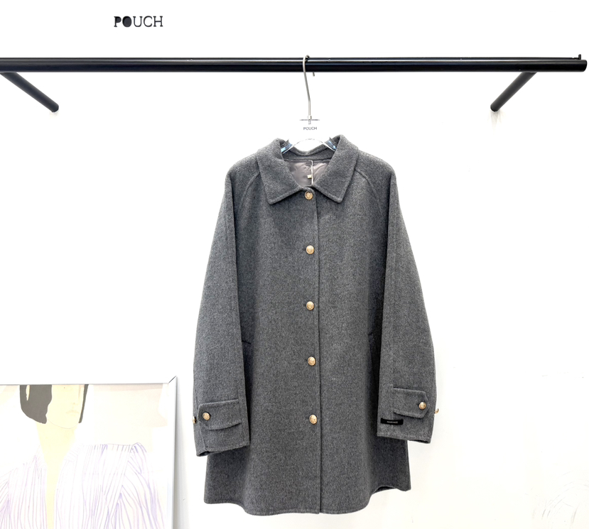 POUCH韓國直郵女士新品推薦人氣時尚休閑熱賣真品中長款大衣POUCH中長款大衣圖色5