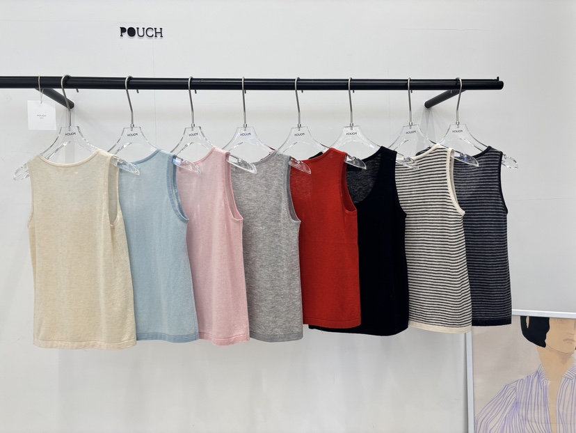 POUCH東大門代購女士新品推薦真品熱賣人氣吊帶背心無袖紐扣POUCH吊帶/背心