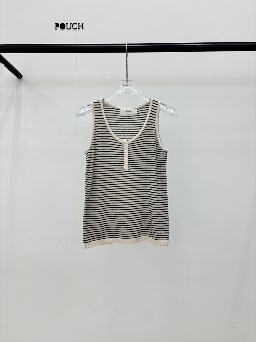 POUCH東大門代購女士新品推薦真品熱賣人氣吊帶背心無袖紐扣POUCH吊帶/背心圖色6