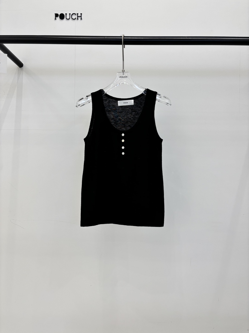 POUCH東大門代購女士新品推薦真品熱賣人氣吊帶背心無袖紐扣POUCH吊帶/背心圖色8