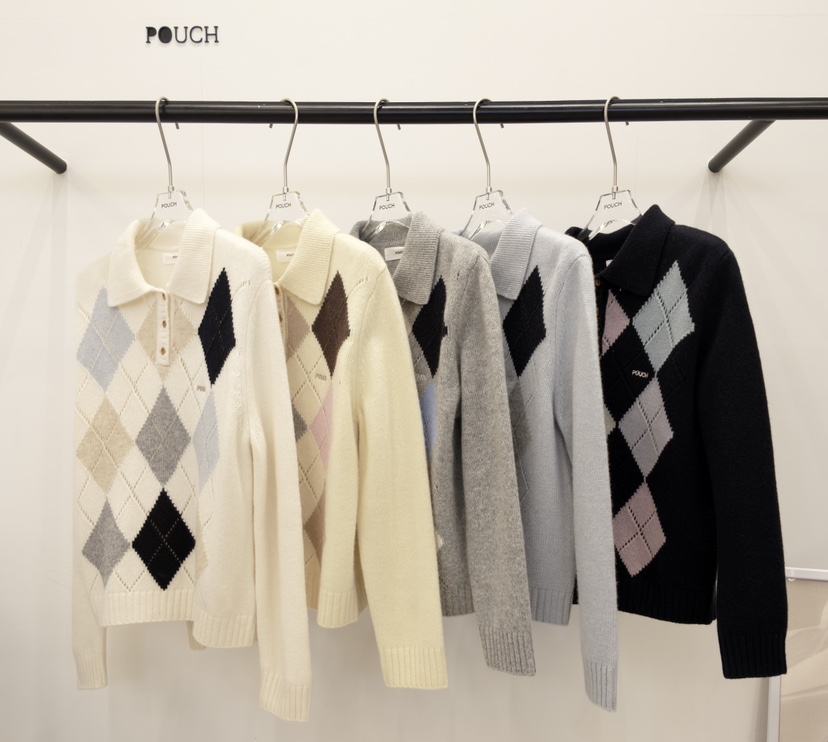 POUCH東大門實拍女士新品人氣時尚熱賣推薦休閑真品毛衣POUCH毛衣