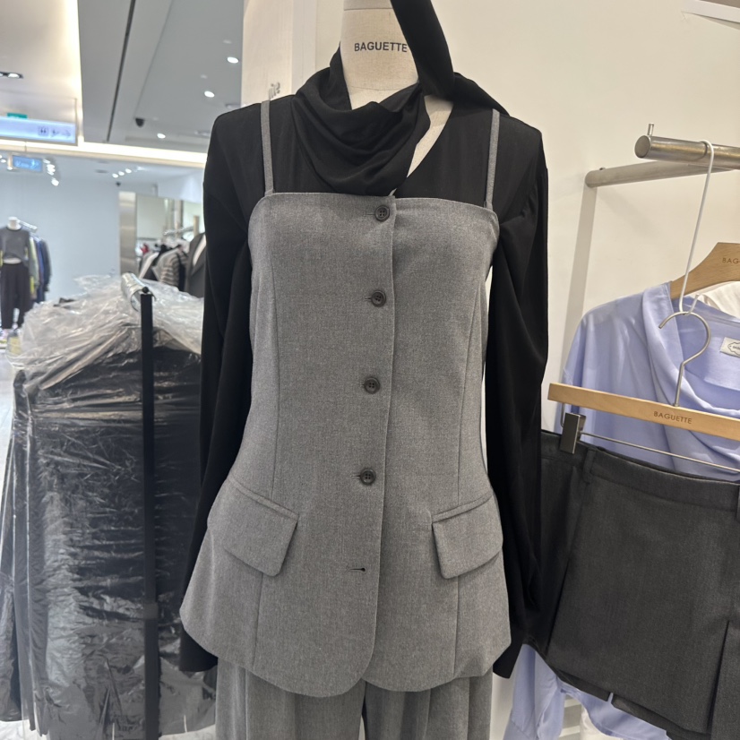 BAGUETTE-P東大門實拍女士新品推薦休閑吊帶背心不含內搭BAGUETTE-P吊帶/背心圖色1