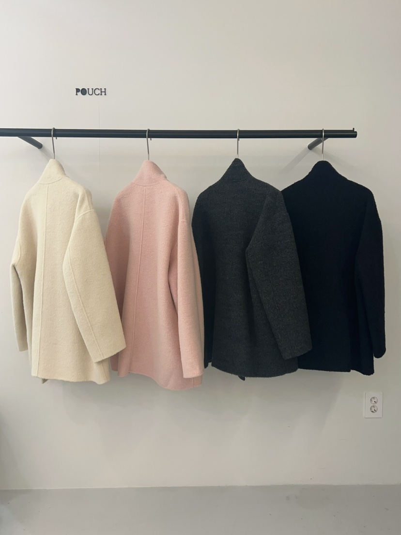 POUCH韓國直郵女裝新品時尚推薦人氣真品休閑熱賣短款大衣POUCH短款大衣