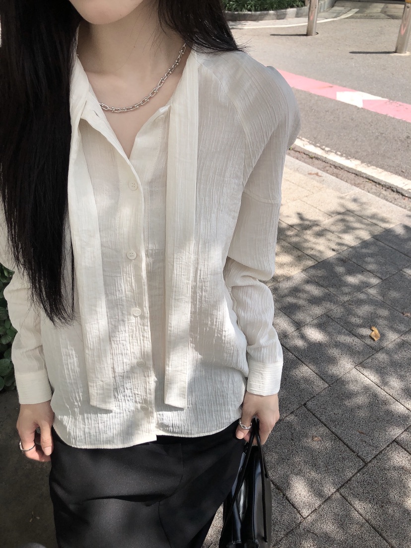 LE BUTTER韓國直郵女士新品熱賣推薦休閑時尚襯衫蕾絲衫LE BUTTER襯衫/蕾絲衫