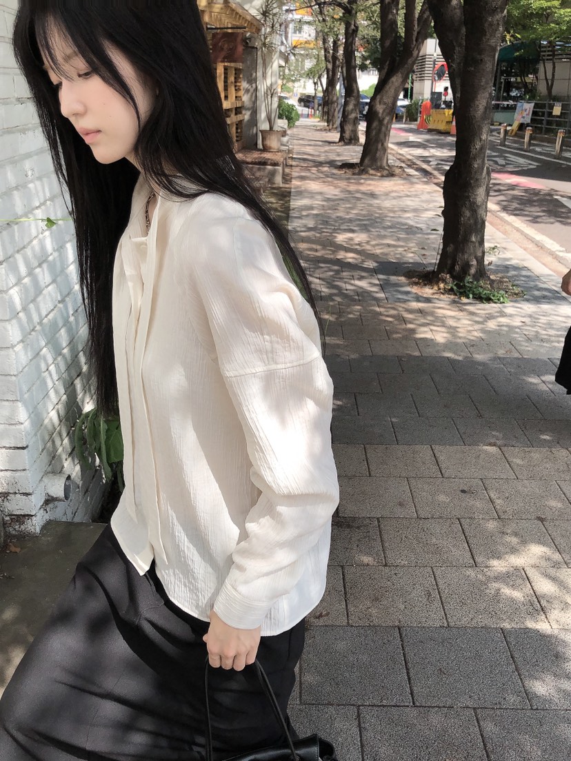 LE BUTTER韓國直郵女士新品熱賣推薦休閑時尚襯衫蕾絲衫LE BUTTER襯衫/蕾絲衫