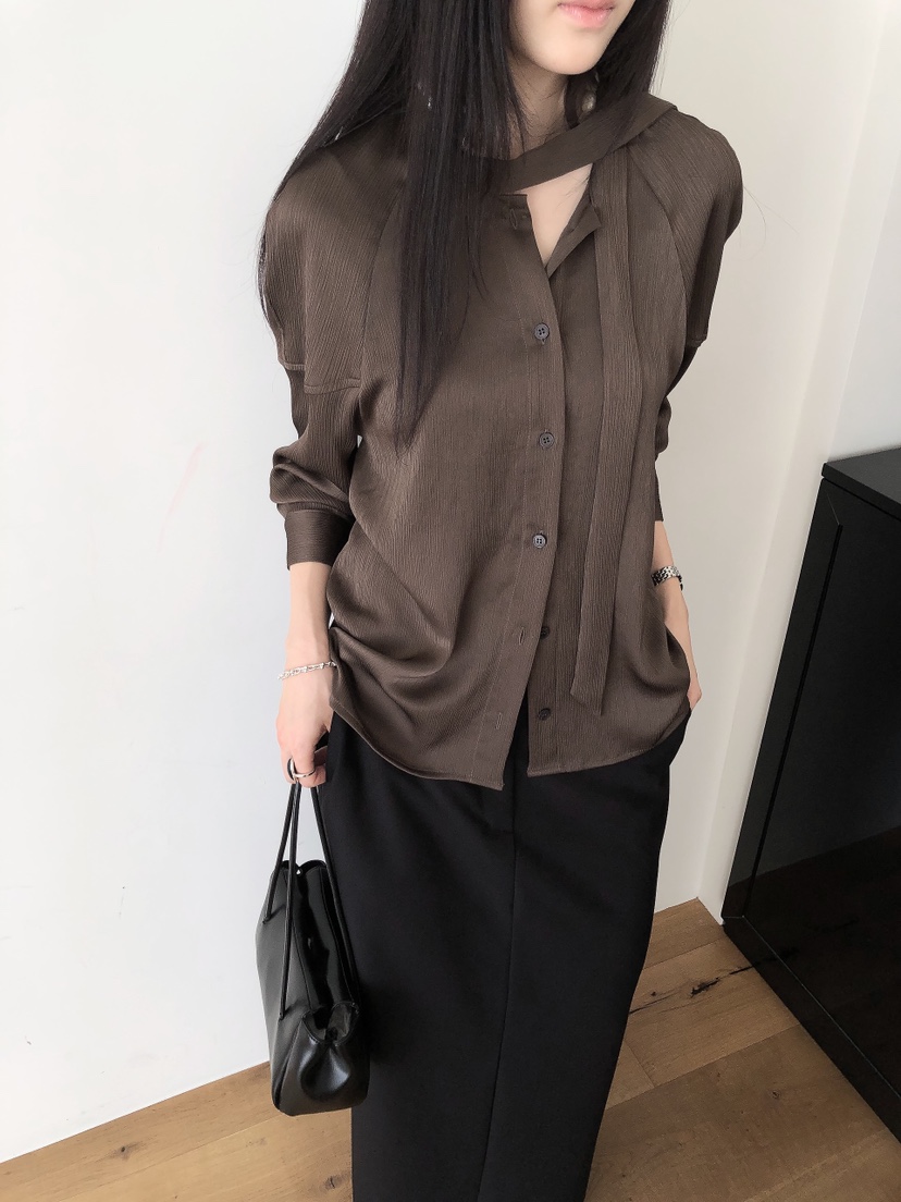 LE BUTTER韓國直郵女士新品熱賣推薦休閑時尚襯衫蕾絲衫LE BUTTER襯衫/蕾絲衫