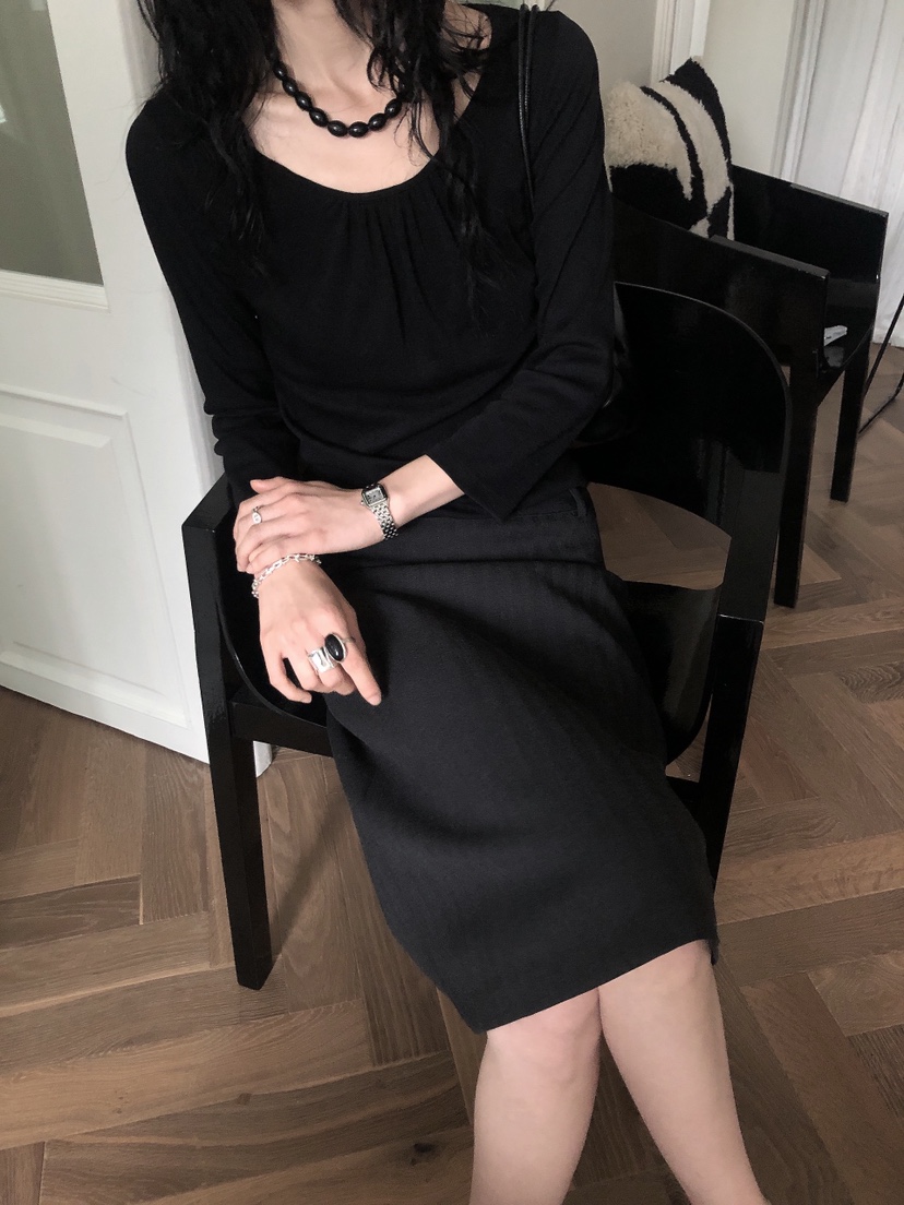 LE BUTTER韓國直郵女裝新品真品人氣休閑長袖T恤褶皺亞麻LE BUTTER長袖T恤