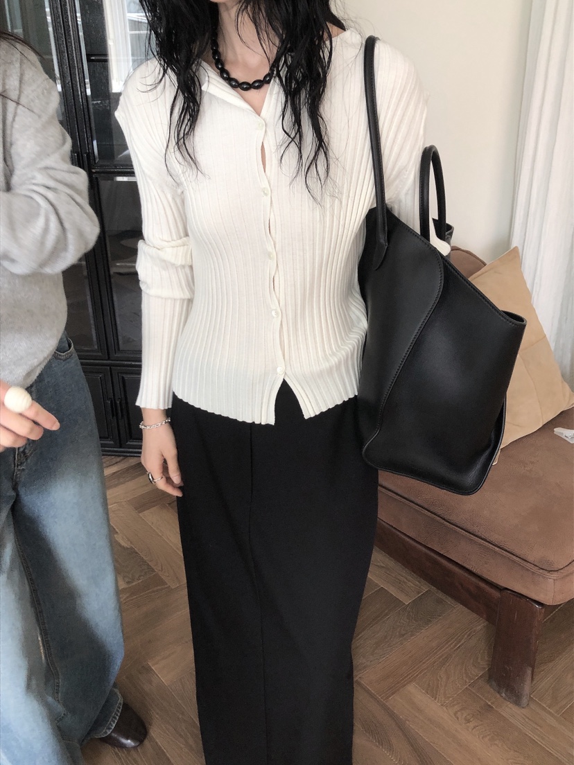 LE BUTTER韓國代購女裝新款時尚熱賣針織衫羊絨開衫羅紋LE BUTTER針織衫