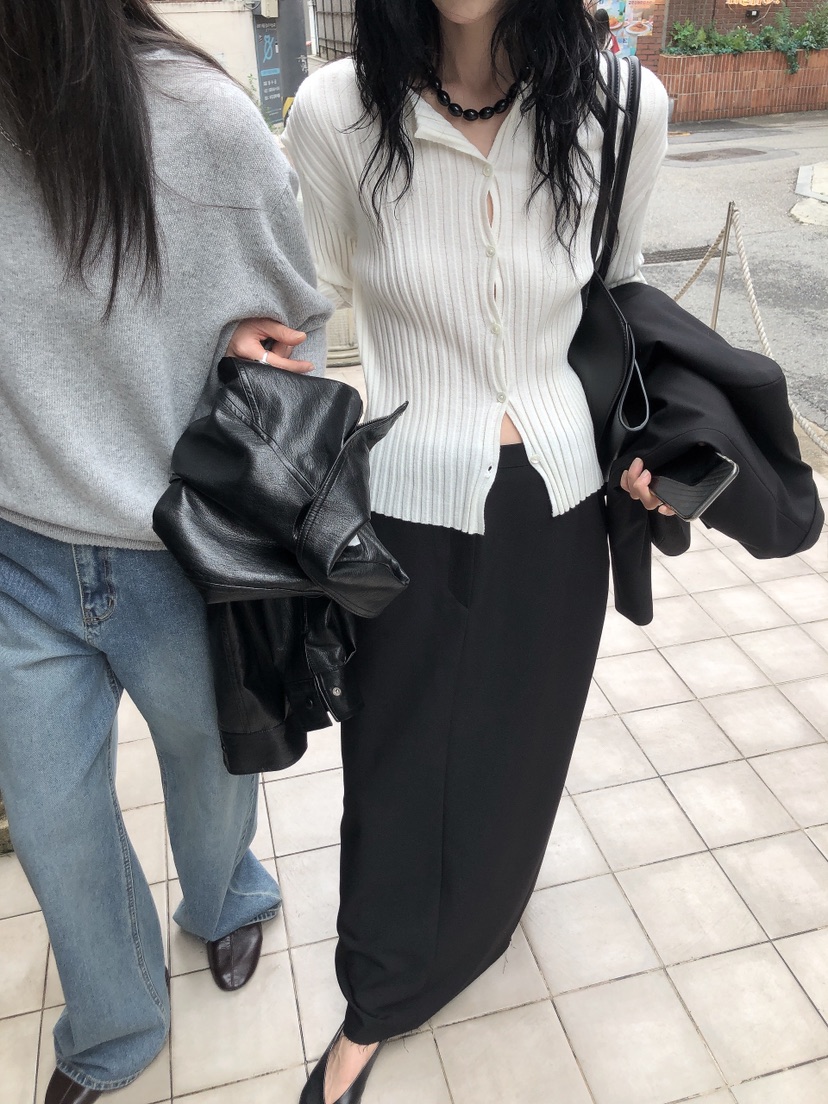LE BUTTER韓國代購女裝新款時尚熱賣針織衫羊絨開衫羅紋LE BUTTER針織衫