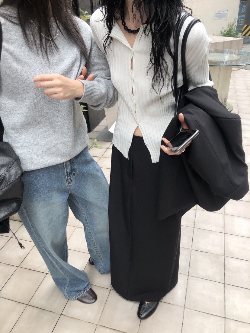 LE BUTTER韓國代購女裝新款時尚熱賣針織衫羊絨開衫羅紋LE BUTTER針織衫