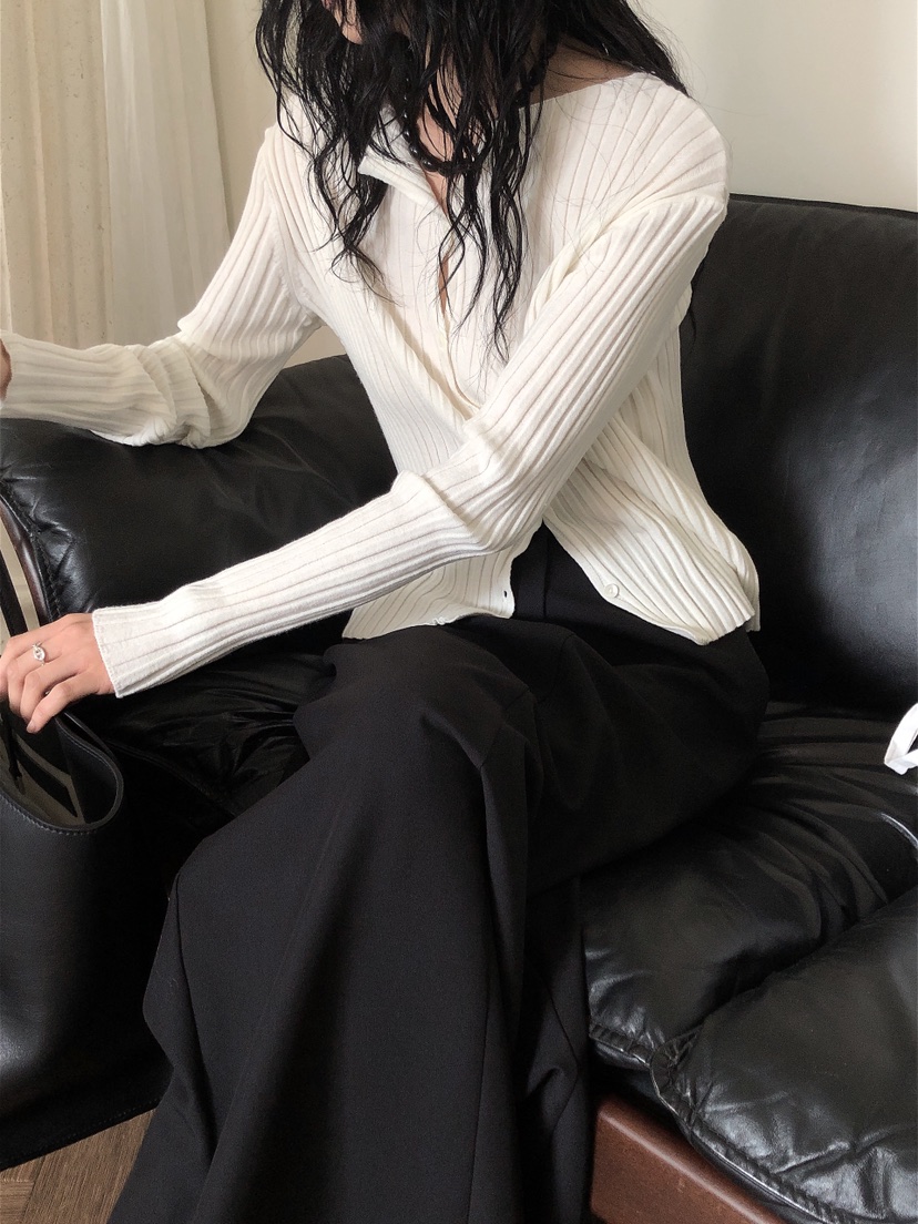 LE BUTTER韓國代購女裝新款時尚熱賣針織衫羊絨開衫羅紋LE BUTTER針織衫